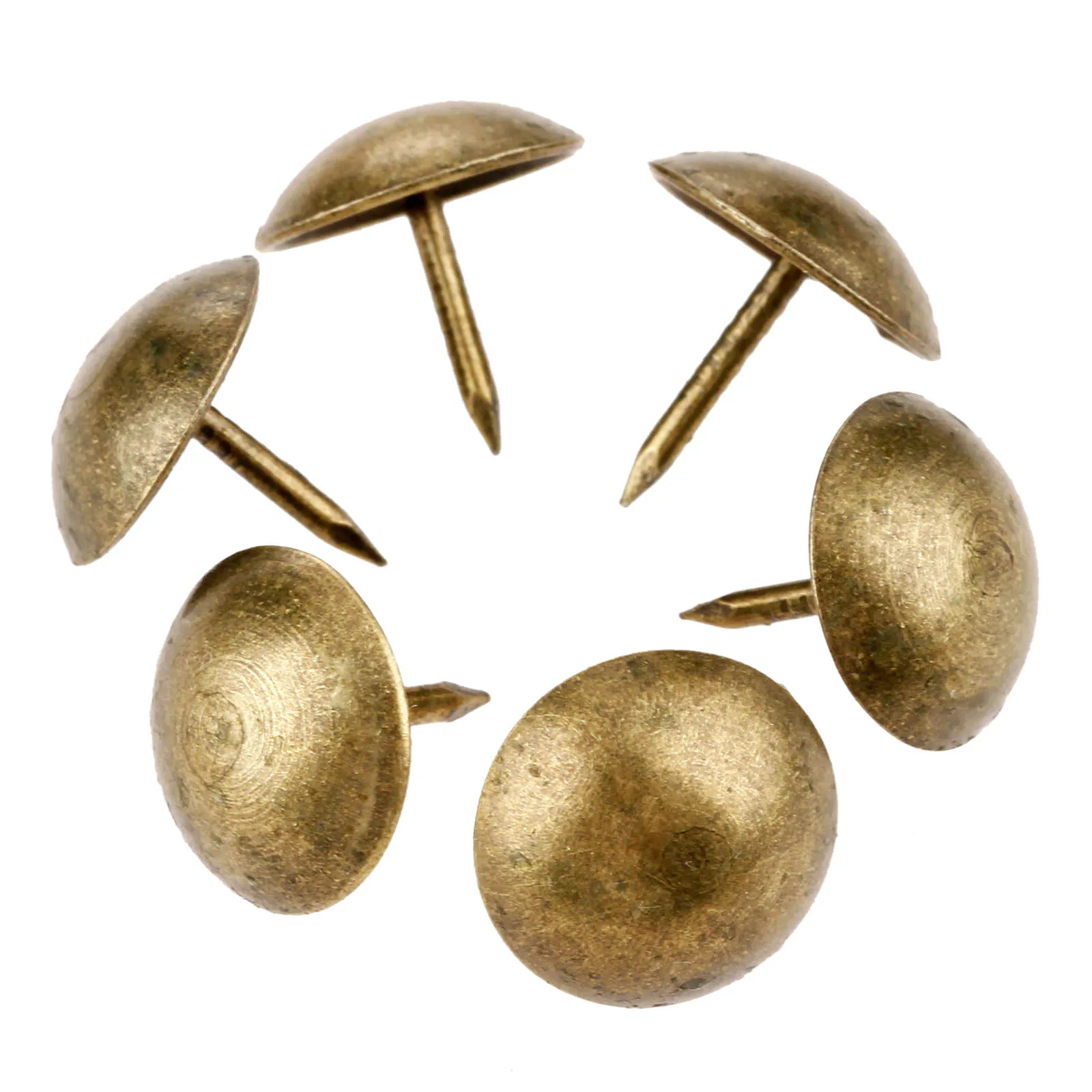 100Pcs 9x9mm Antique Brass Upholstery Nail Doornail Hardware Jewelry Gift Wine Case Box Sofa Decorative Tack Stud Pushpin