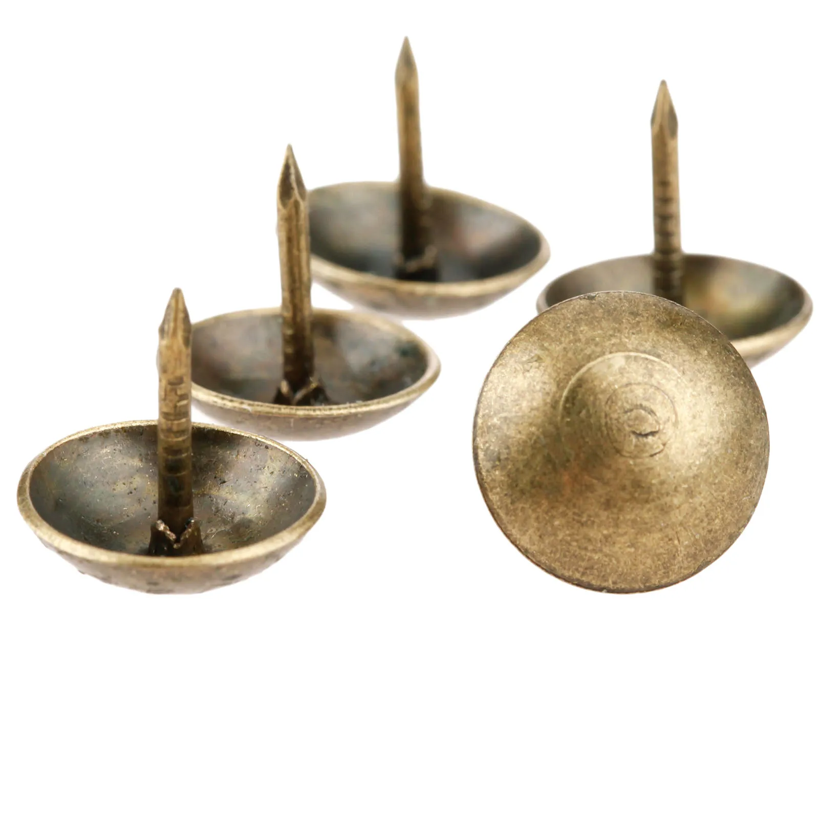100Pcs 9x9mm Antique Brass Upholstery Nail Doornail Hardware Jewelry Gift Wine Case Box Sofa Decorative Tack Stud Pushpin