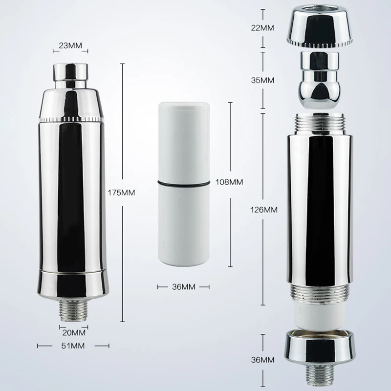 Shower Filter High Output Showerhead Uni Filter Health Softener Chlorine Removal Water Purifier Kitchen Sanitary Ware ABS Tool