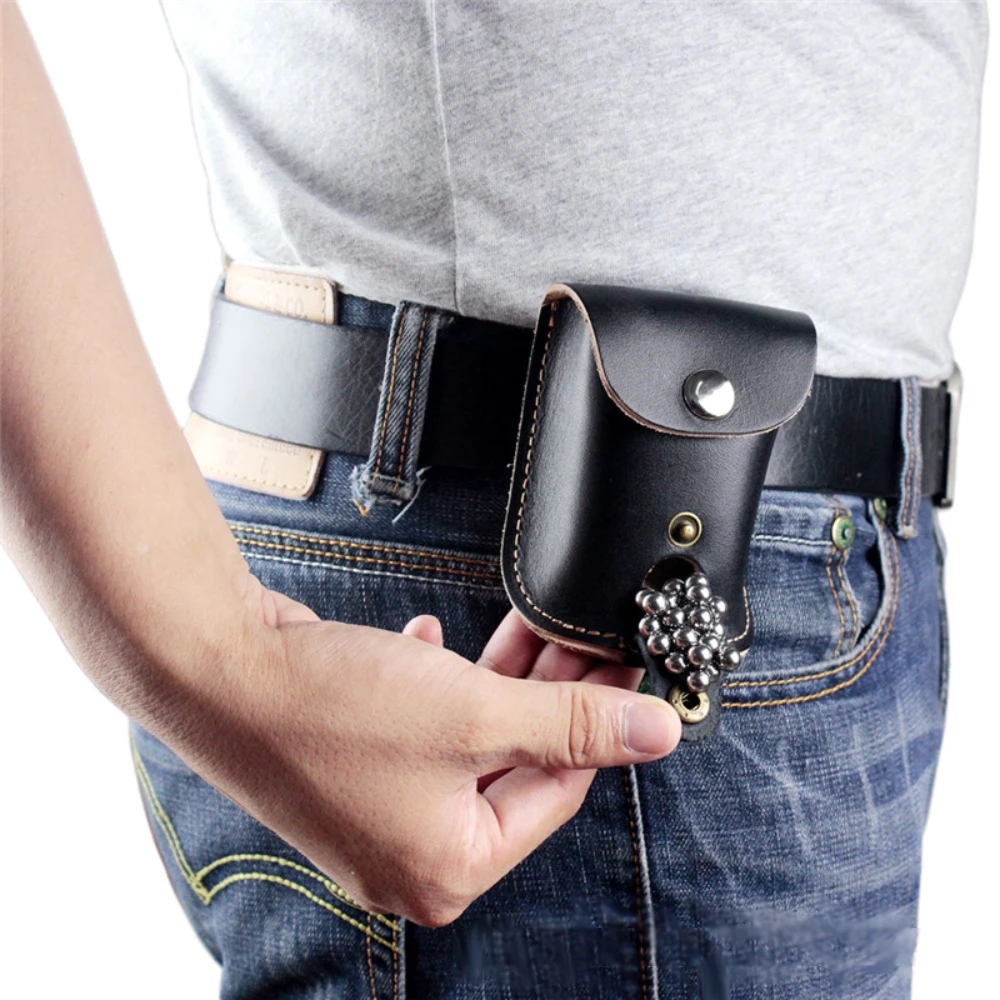 GUGULUZA Leather Slingshot Bag Ammo Pouch Slingshot Steel Balls Waist Bag Storage Bag Case for Outdoor Catapult Steel Ball Games