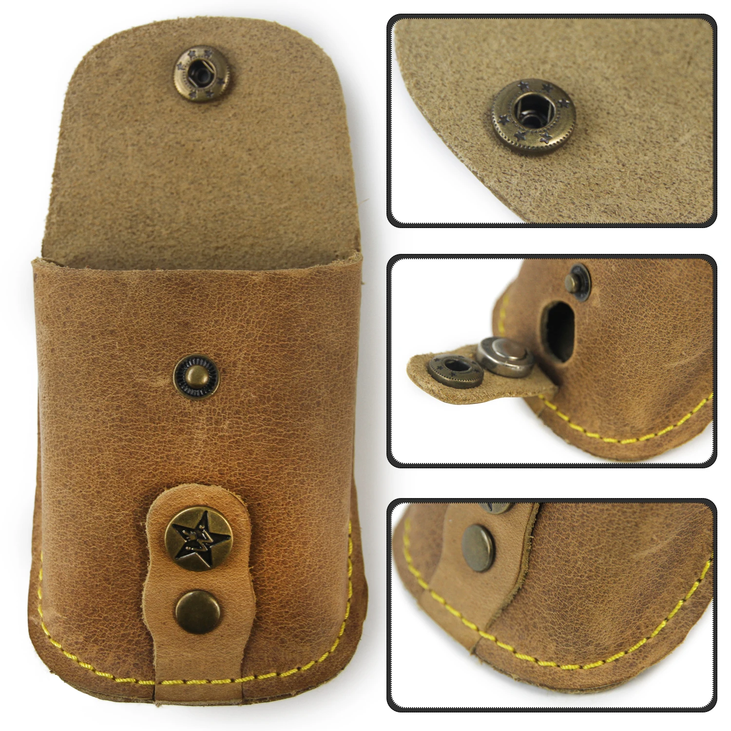 GUGULUZA Leather Slingshot Bag Ammo Pouch Slingshot Steel Balls Waist Bag Storage Bag Case for Outdoor Catapult Steel Ball Games
