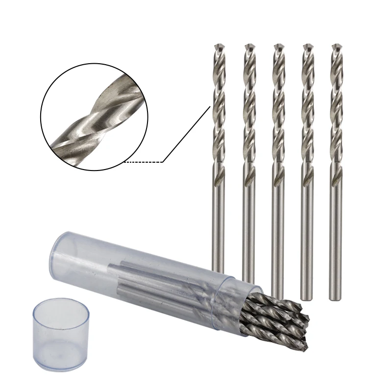 Twist Drill Bit Set 10pcs 0.3mm-4.0mm High Speed Steel Metal Wood Drill Bit Woodworling Hole Cutter Gun Drill Bit