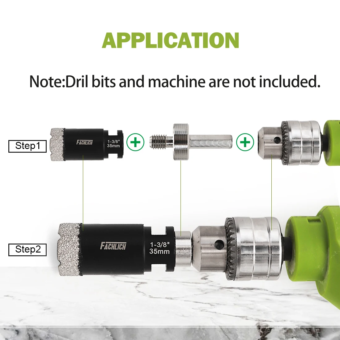 FACHLICH 1pc Adapter Different Connection Converter M14 5/8"-11 M10 Thread to Hex/Round/SDS Shank For Angle Grinder Drill Bits