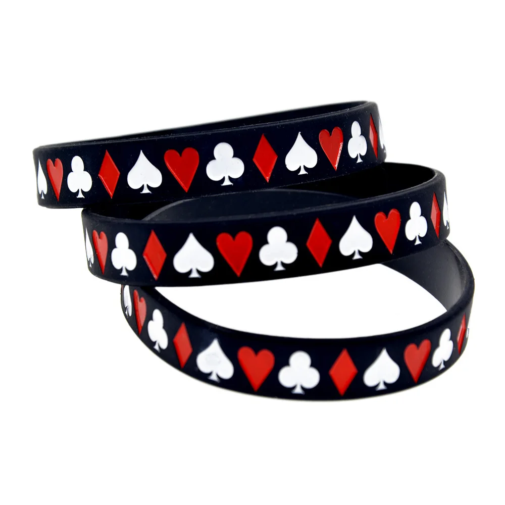 Fashion Poker Style Hip-hop Accessories Silicone Bracelet Color Bracelet For Man And Women Jewelry Hot Sale