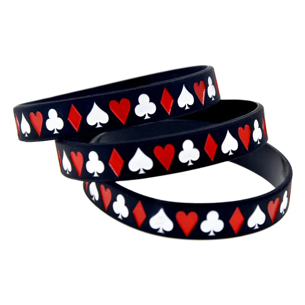 Fashion Poker Style Hip-hop Accessories Silicone Bracelet Color Bracelet For Man And Women Jewelry Hot Sale