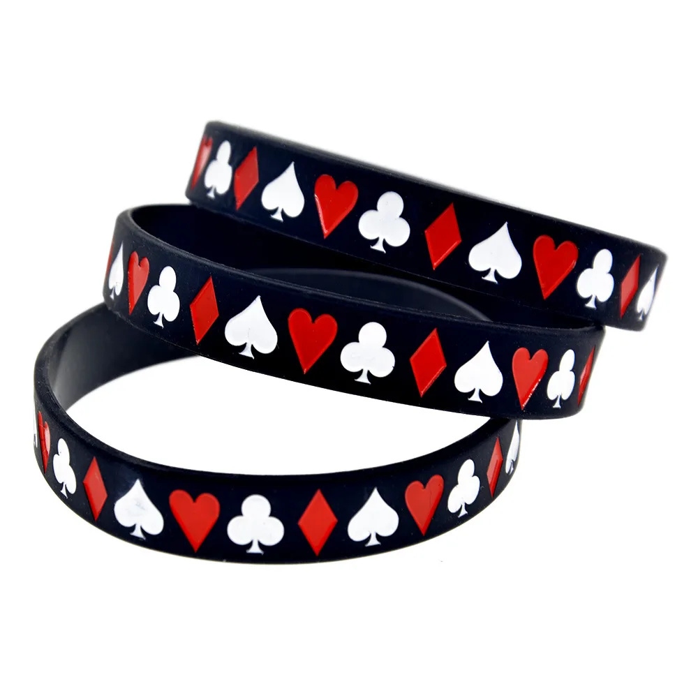 Fashion Poker Style Hip-hop Accessories Silicone Bracelet Color Bracelet For Man And Women Jewelry Hot Sale