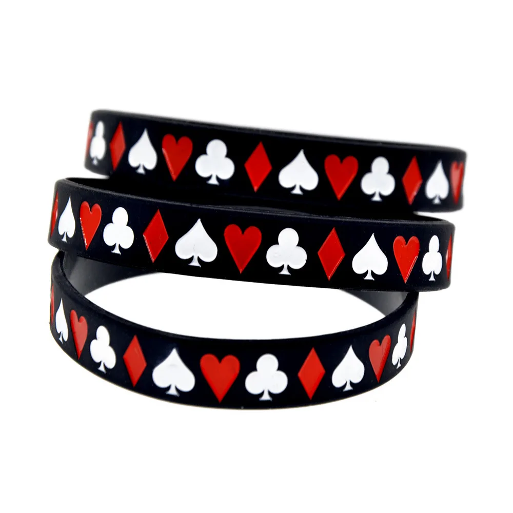 Fashion Poker Style Hip-hop Accessories Silicone Bracelet Color Bracelet For Man And Women Jewelry Hot Sale