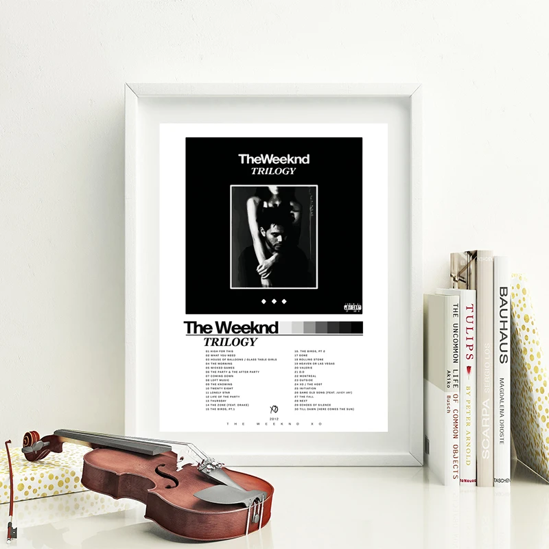 TRILOGY The Weeknd Album Poster Music Art Prints The Weeknd Fan's Gift Black & White Wall Art Picture Canvas Painting Home Decor