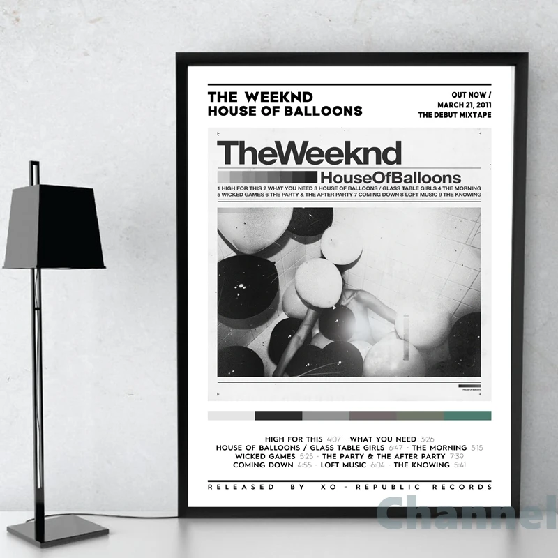 TRILOGY The Weeknd Album Poster Music Art Prints The Weeknd Fan's Gift Black & White Wall Art Picture Canvas Painting Home Decor