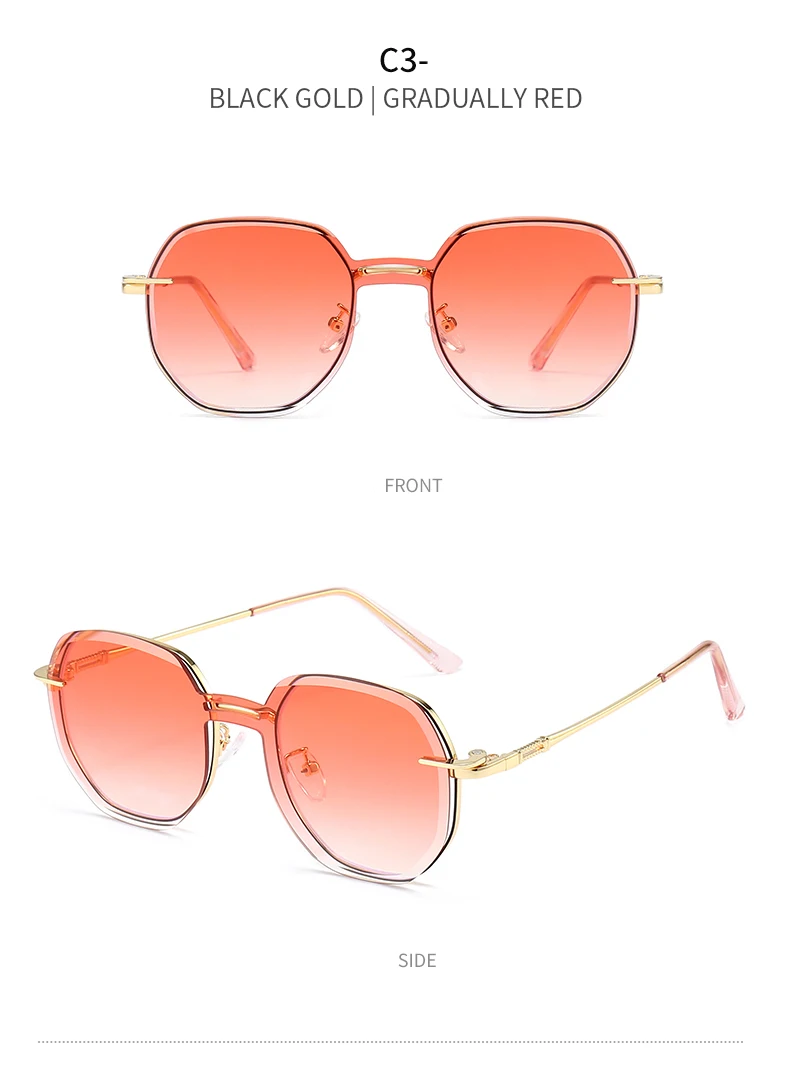 Removable Sunglasses Women Men Hexagon Glasses Clip On Lens Anti Blue Light Computer Glasses Dames 7000