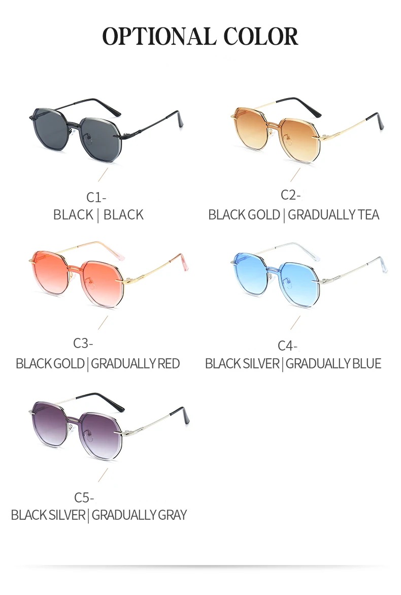 Removable Sunglasses Women Men Hexagon Glasses Clip On Lens Anti Blue Light Computer Glasses Dames 7000