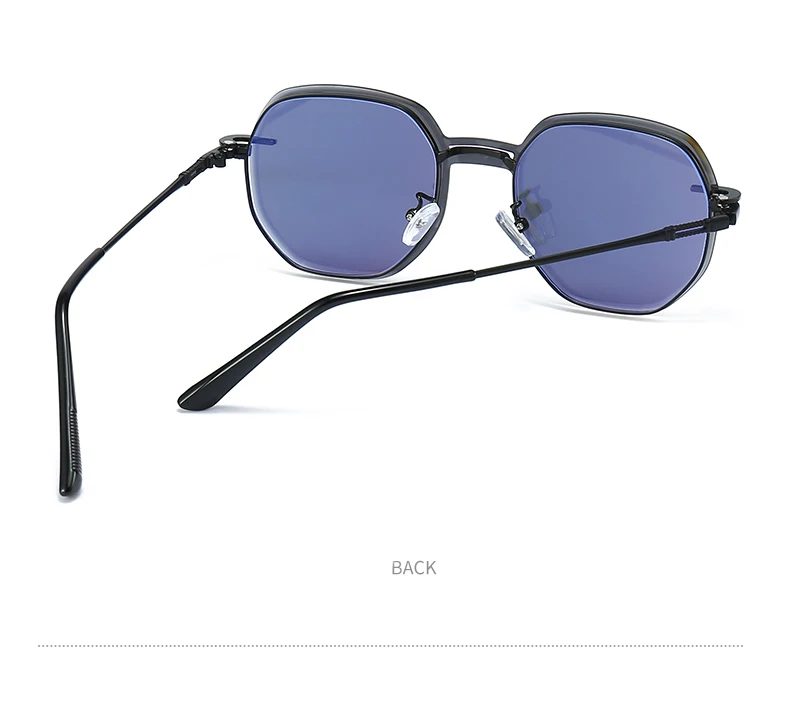 Removable Sunglasses Women Men Hexagon Glasses Clip On Lens Anti Blue Light Computer Glasses Dames 7000