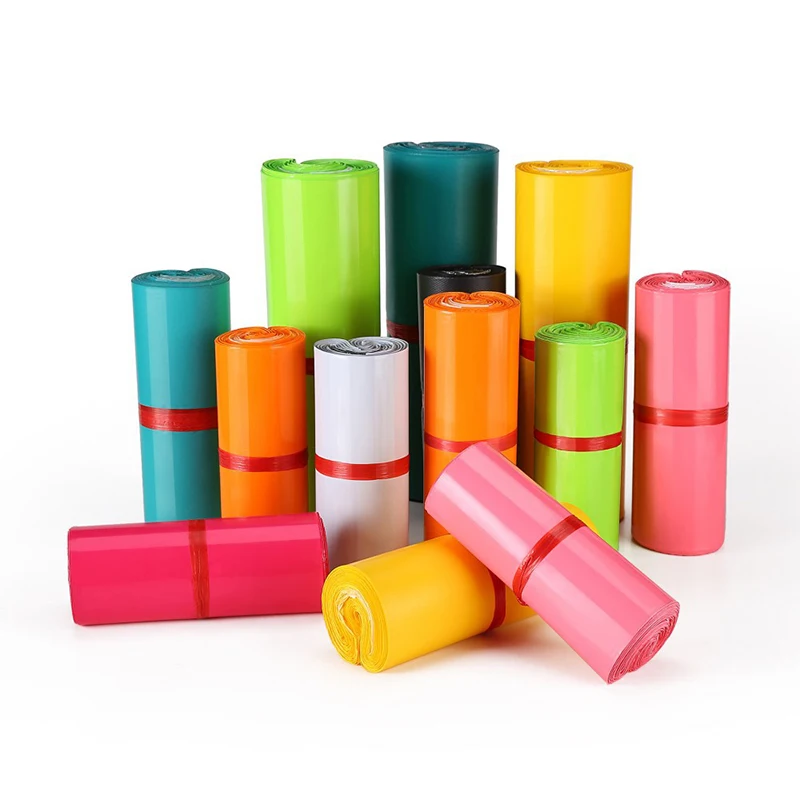 20PCS Courier Bag Envelope Green Packaging Delivery Bag Waterproof Self Adhesive Seal Pouch Mailing Bags Plastic Transport Bag