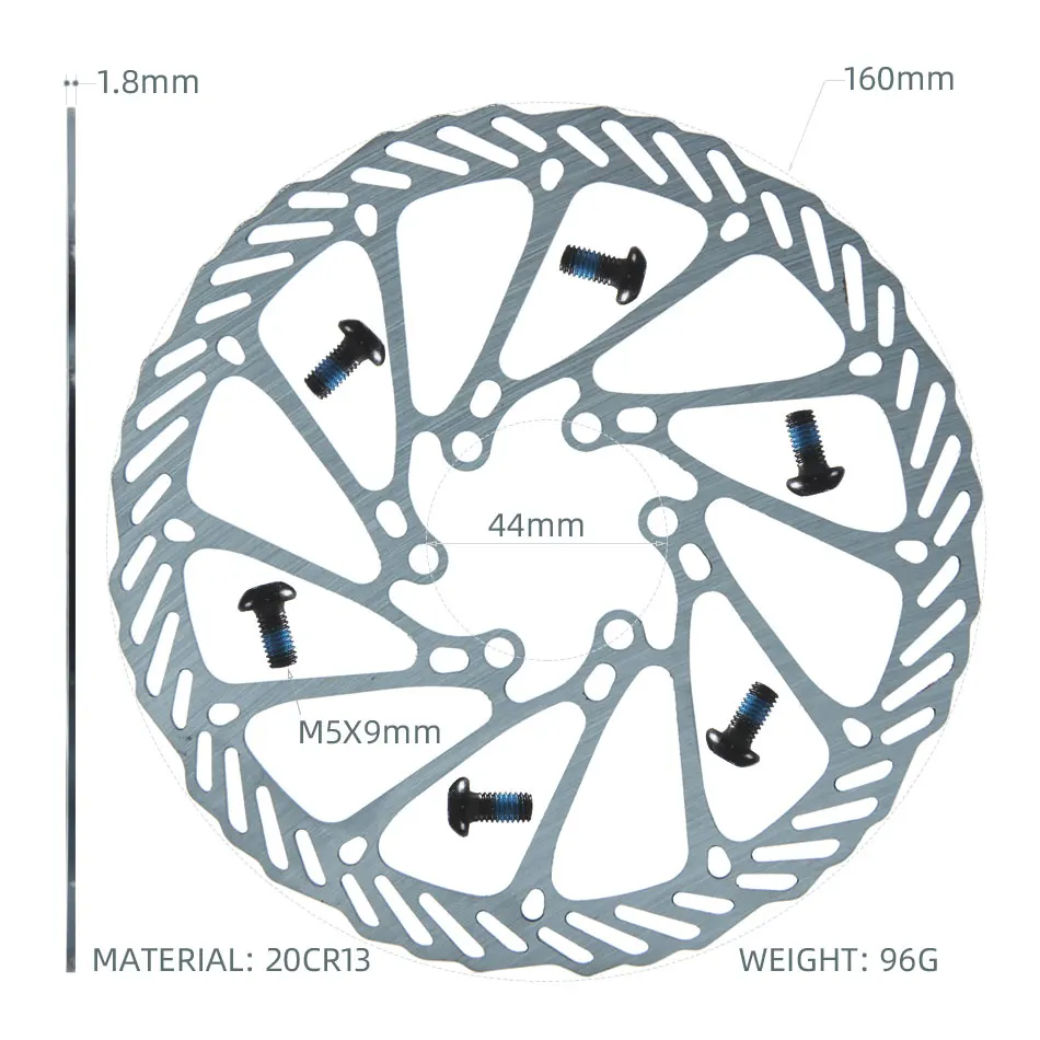 New 6inch 160 Hydraulic Brake Disc Electric Scooter Steel Rotor Zoom Accessories for MTB Bike Mountain Road Bicycle Cycling Pads
