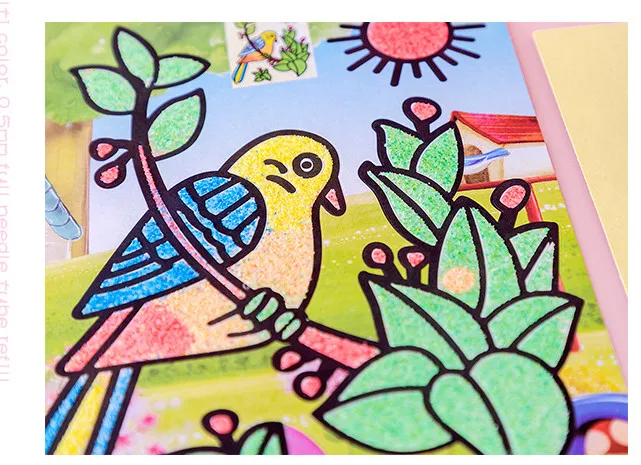 30Pcs Children's Sand Painting Set Baby Diy Handmade Creative Colored Sand Making Kindergarten Cartoon Puzzle