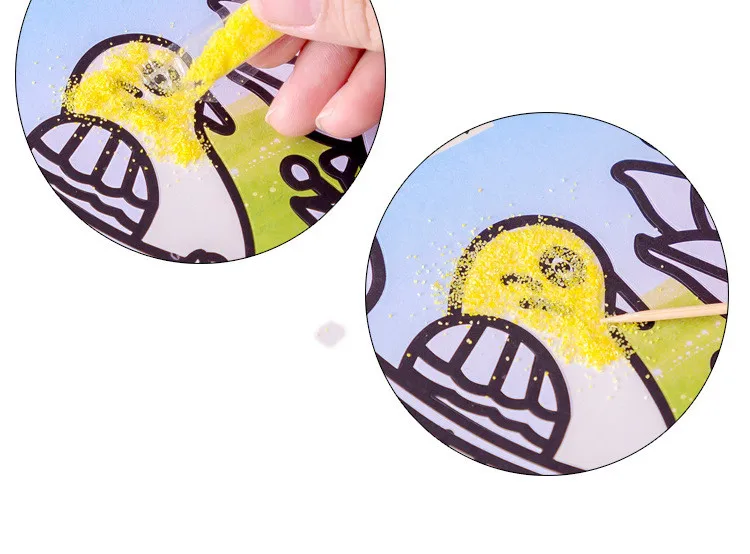 30Pcs Children's Sand Painting Set Baby Diy Handmade Creative Colored Sand Making Kindergarten Cartoon Puzzle