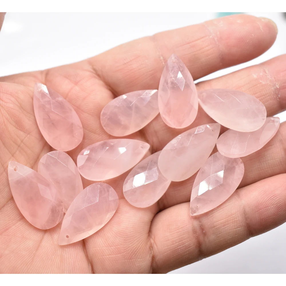 Wholesale 12pcs/lot Fashion Quality Natural Stone Water Drop Shape cut faceted for Jewelry Making Bracelet Necklace Accessories