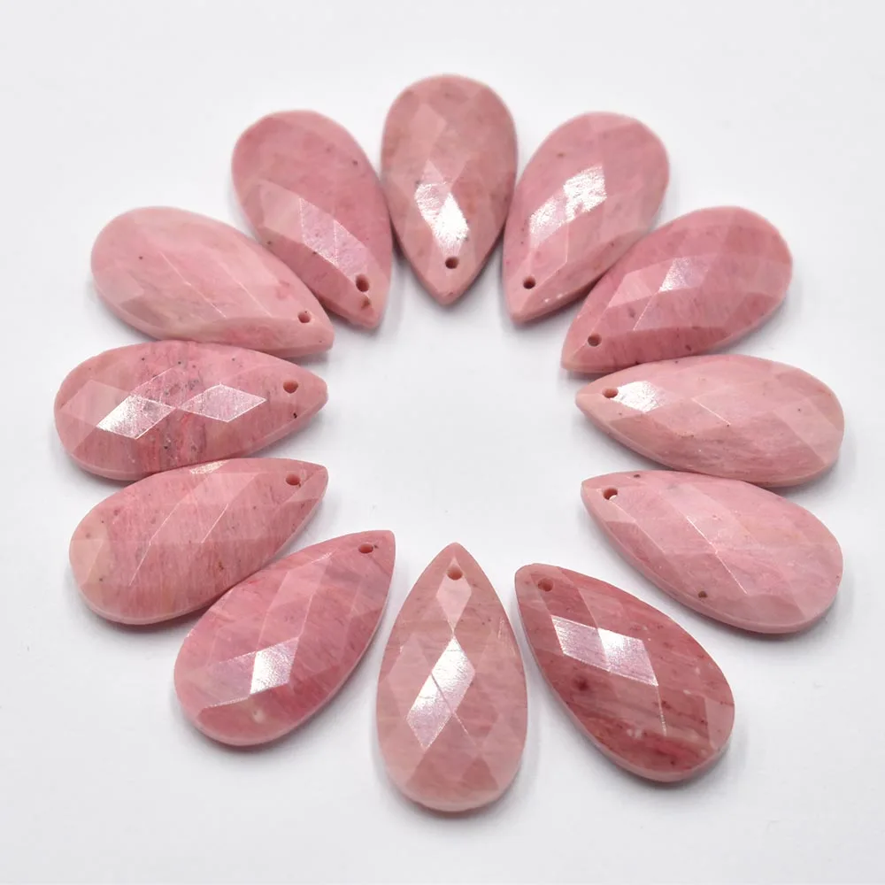 Wholesale 12pcs/lot Fashion Quality Natural Stone Water Drop Shape cut faceted for Jewelry Making Bracelet Necklace Accessories