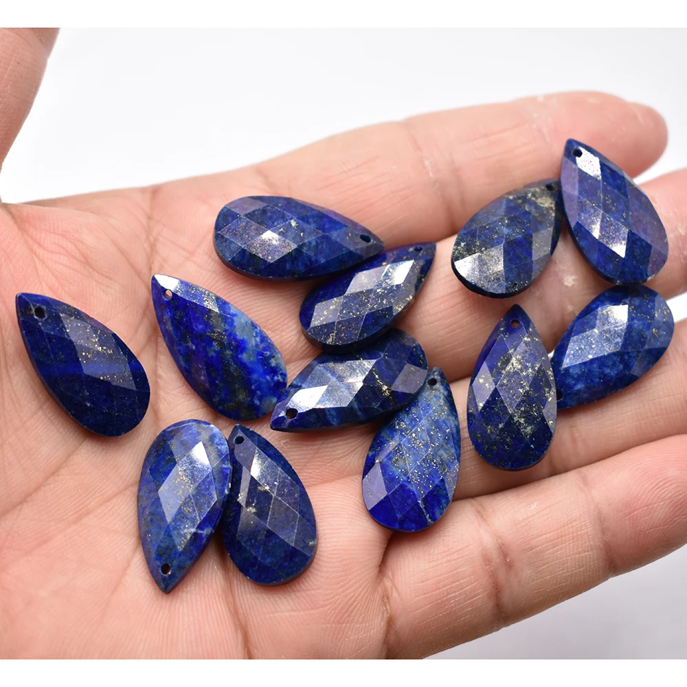 Wholesale 12pcs/lot Fashion Quality Natural Stone Water Drop Shape cut faceted for Jewelry Making Bracelet Necklace Accessories