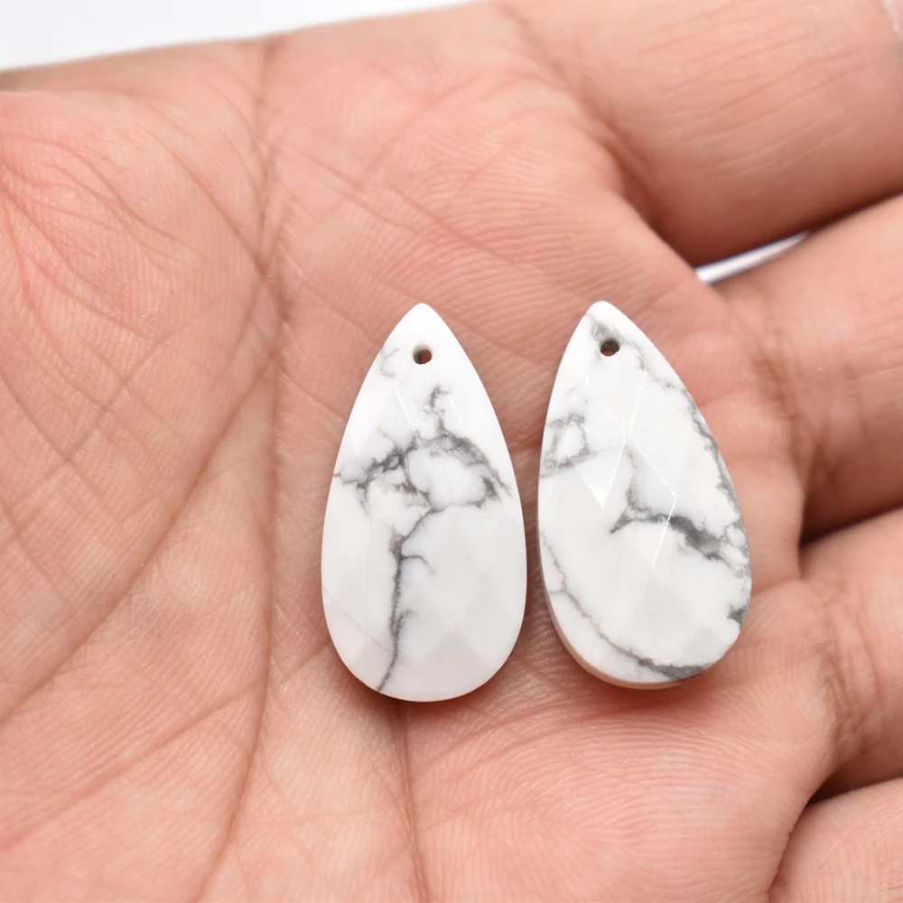 Wholesale 12pcs/lot Fashion Quality Natural Stone Water Drop Shape cut faceted for Jewelry Making Bracelet Necklace Accessories