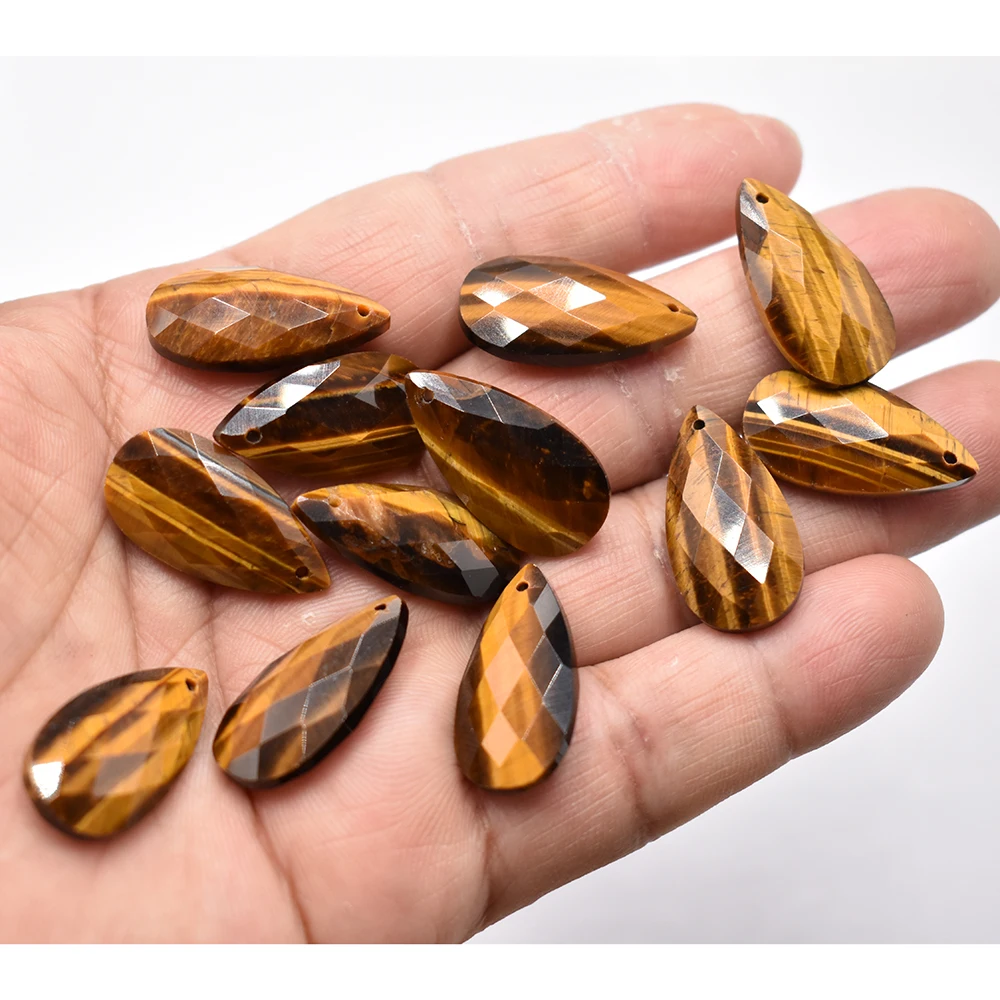 Wholesale 12pcs/lot Fashion Quality Natural Stone Water Drop Shape cut faceted for Jewelry Making Bracelet Necklace Accessories