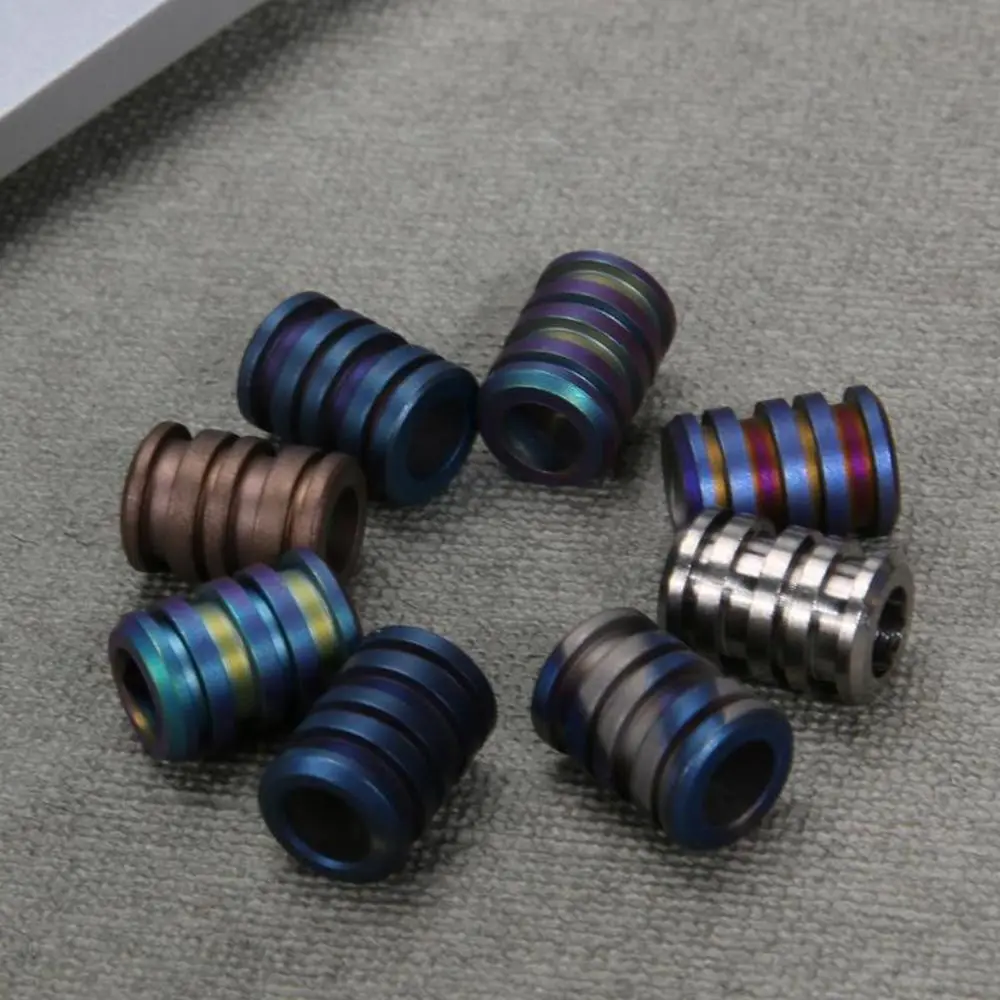 Titanium Alloy/Stainless Steel Knife Lanyard Camping Knife Gadgets Pendant TC4 Knife Beads Paracord Rope Knife EDC