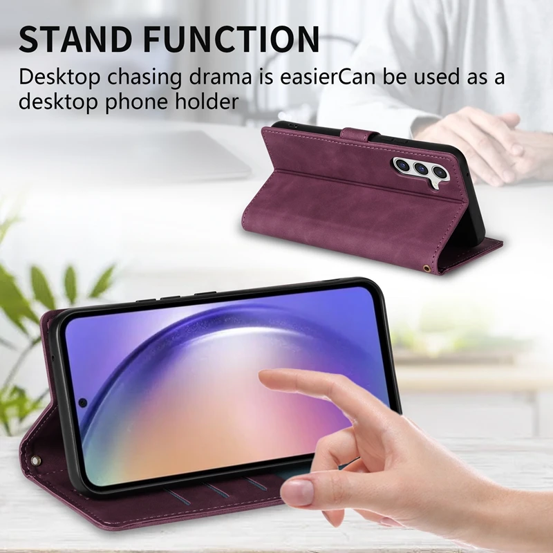 Wallet Card Framework Magnetic Flip Leather Case For Samsung Galaxy A03 A04s A12 A13 A14 A23 A31 A32 A33 A34 A51 A52 A53 A54 A71