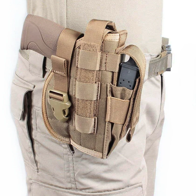 Universal Tactical Gun Holster Right Hand Molle Pistol Holster Combat Airsoft Waist Belt Holster for M92 APX PX4 Glock 17 19 USP
