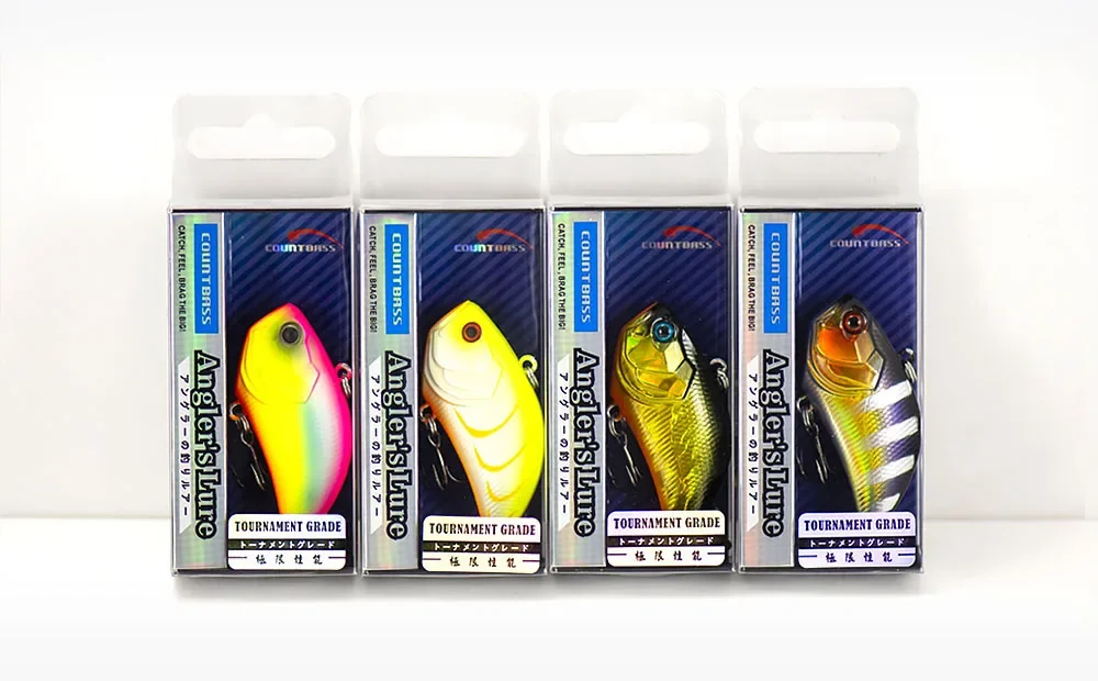 COUNTBASS 55mm 13.5g Vibraiton Rattling Hard Body Fishing Baits Vibe Lure Lipless Crankbait Angler's Fishing Lure