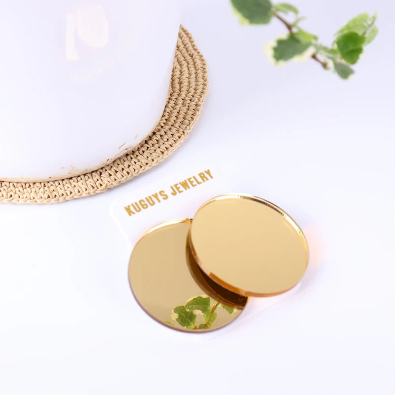 KUGUYS Classic Round Earrings for Women Clear Acrylic Fashion Summer Beach Music Festival Jewelry Blue Green Pink Red
