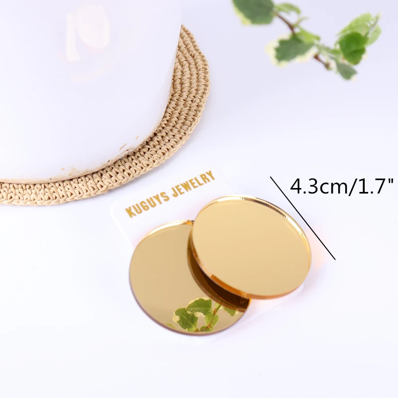 KUGUYS Classic Round Earrings for Women Clear Acrylic Fashion Summer Beach Music Festival Jewelry Blue Green Pink Red