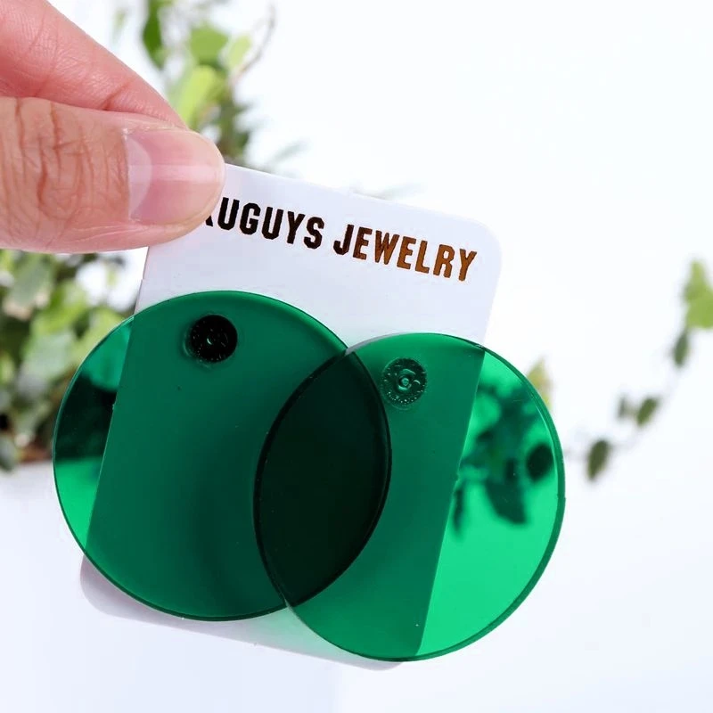 KUGUYS Classic Round Earrings for Women Clear Acrylic Fashion Summer Beach Music Festival Jewelry Blue Green Pink Red