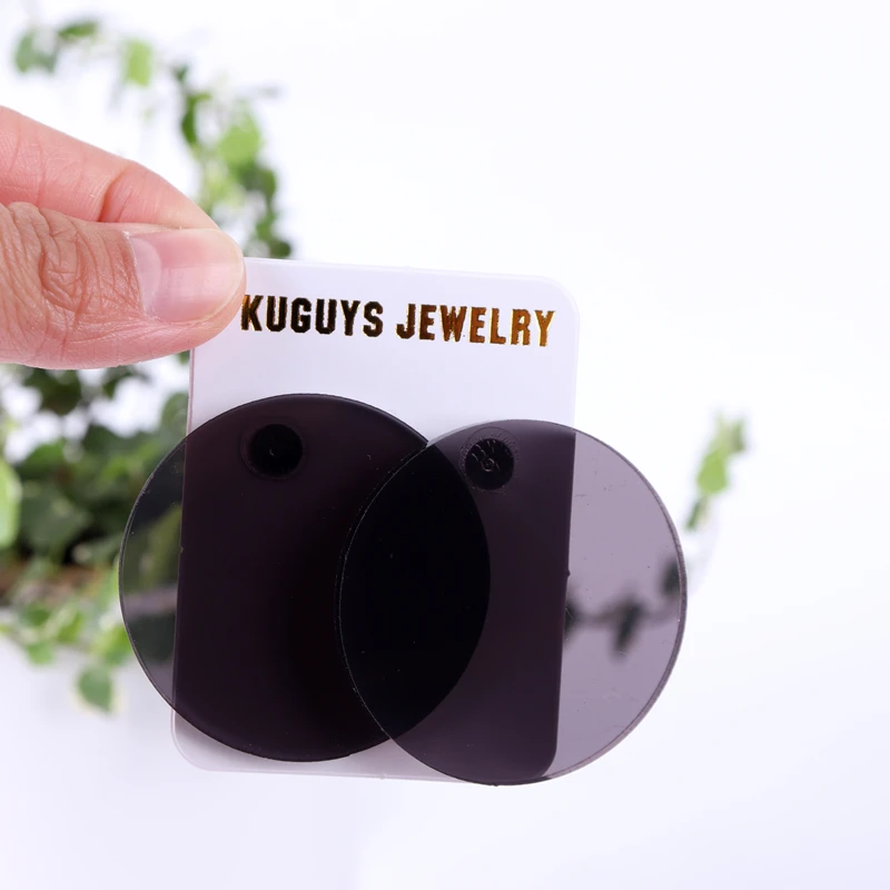 KUGUYS Classic Round Earrings for Women Clear Acrylic Fashion Summer Beach Music Festival Jewelry Blue Green Pink Red