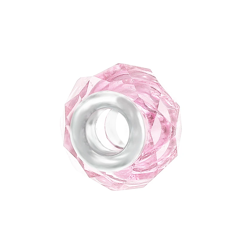 2Pcs/Lot 2021 Original Sculpture Flower Heart Butterfly Charm Beads Fit Pink Murano Glass Crystal Bracelet For Women DIY Jewelry