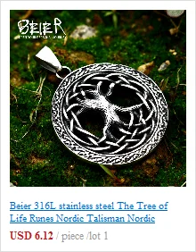 Stainless Steel Tree of Life Signet Ring Classic Men Viking Amulet Rings Nordic Jewelry BR8-732