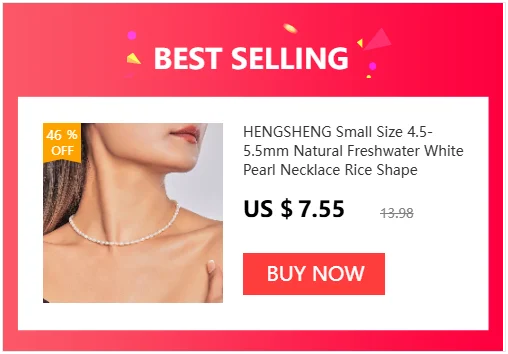 HENGSHENG Long Chain Necklace For Women Freshwater Natural Baroque Pearls Necklace 4-6mm Rice Shape Beads Vintage Sweater Chain