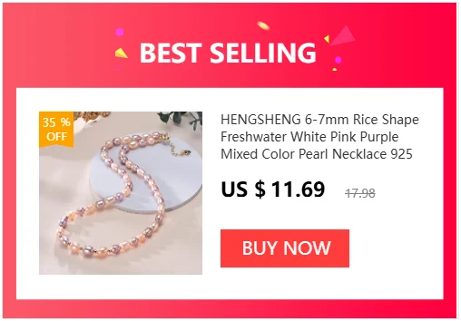 HENGSHENG Long Chain Necklace For Women Freshwater Natural Baroque Pearls Necklace 4-6mm Rice Shape Beads Vintage Sweater Chain