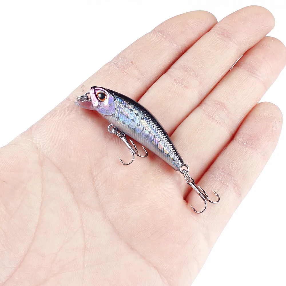 1pcs Mini Minnow Fishing Lures Wobblers 4.5cm 3.5g Sinking Artificial Plastic Hard Bait Crankbait Jerkbait Pesca Bass Tackle
