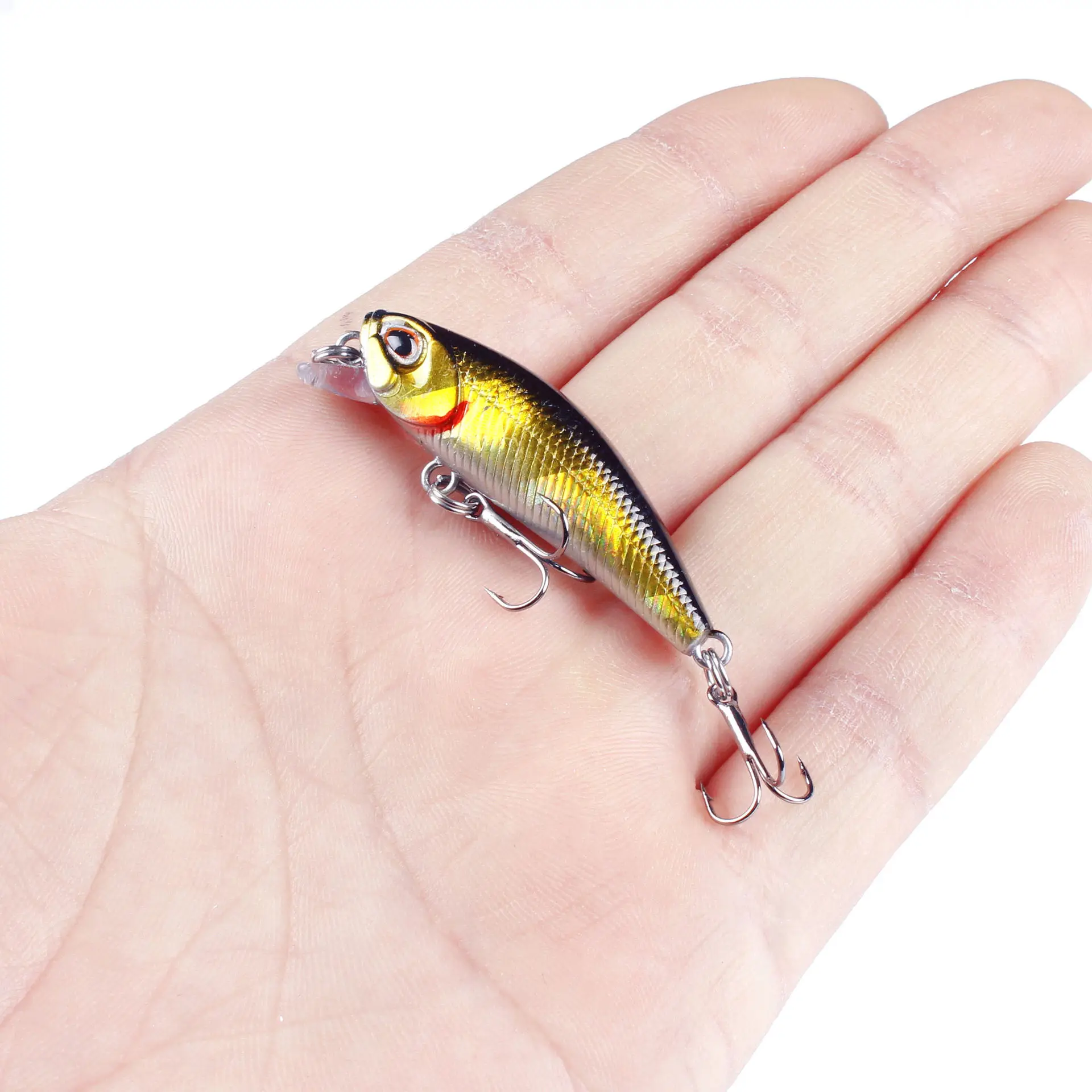 1pcs Mini Minnow Fishing Lures Wobblers 4.5cm 3.5g Sinking Artificial Plastic Hard Bait Crankbait Jerkbait Pesca Bass Tackle