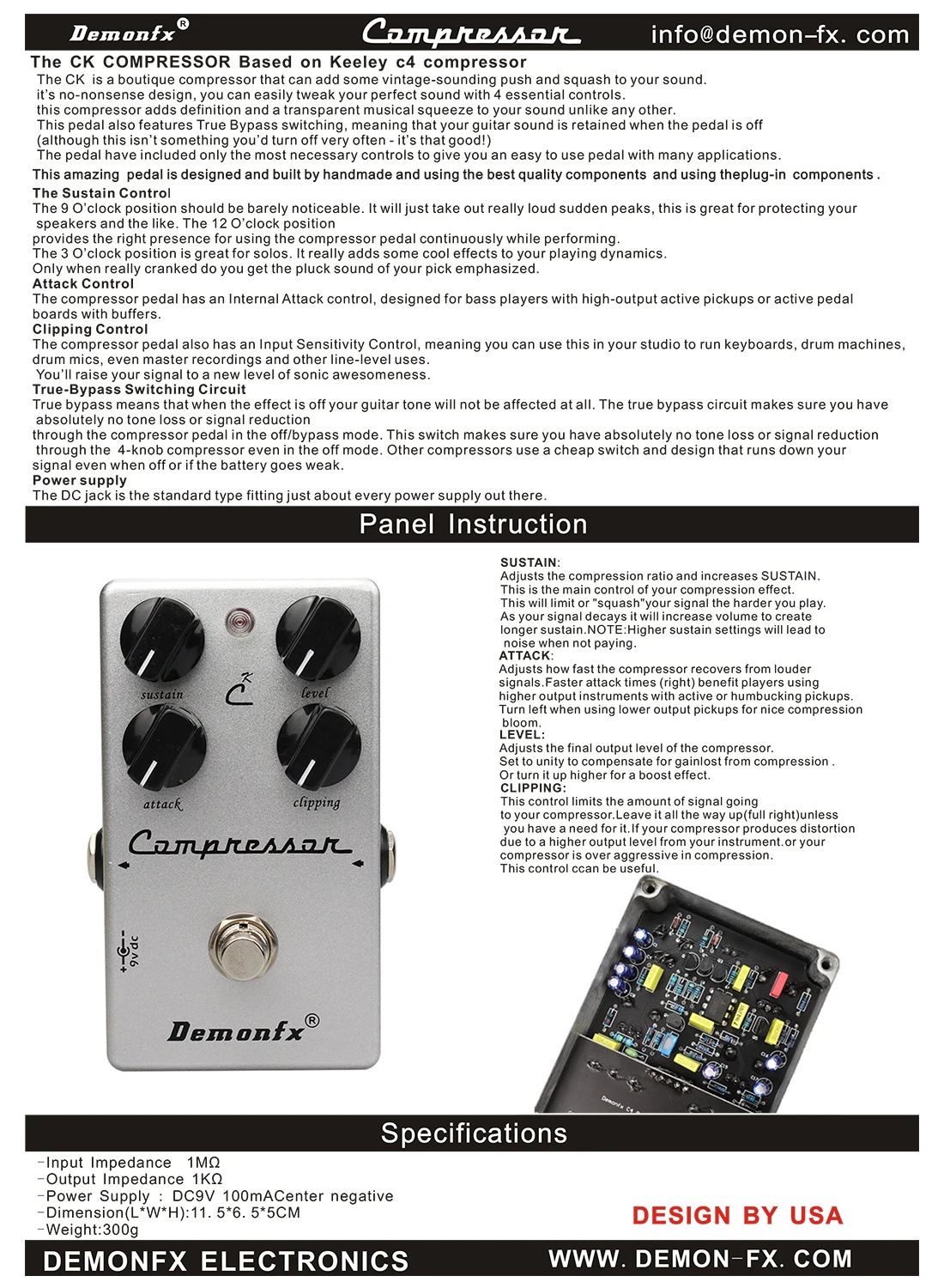 Freedman BE-ODX Guitar Effect Pedal Overdrive With True Bypass -Demonfx