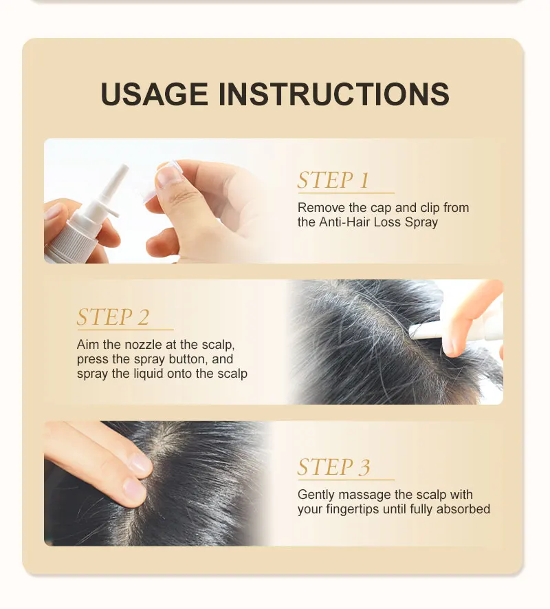 PURC Biotin Hair Growth Oil for Men Women Hair Loss Treatment Fast Grow Hair Spray Regrowth Thicken Oil Hair Care Products