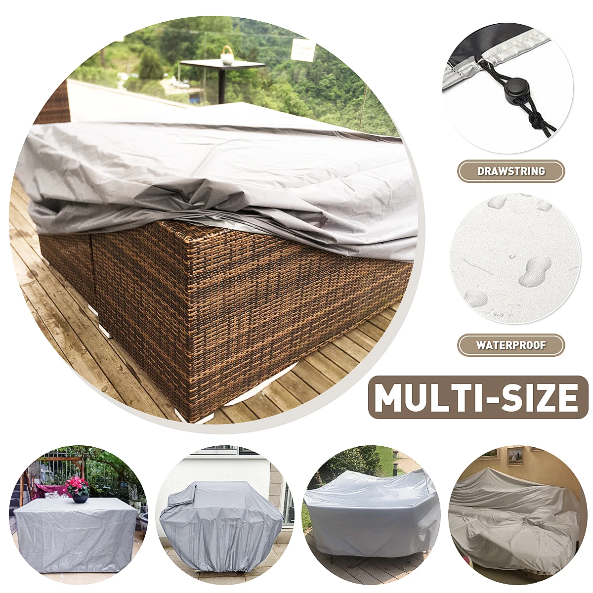 Outdoor Furniture Covers Waterproof Patio Garden Cover Rain Snow Table Sofa Chair Protection covers Dust Proof Cover