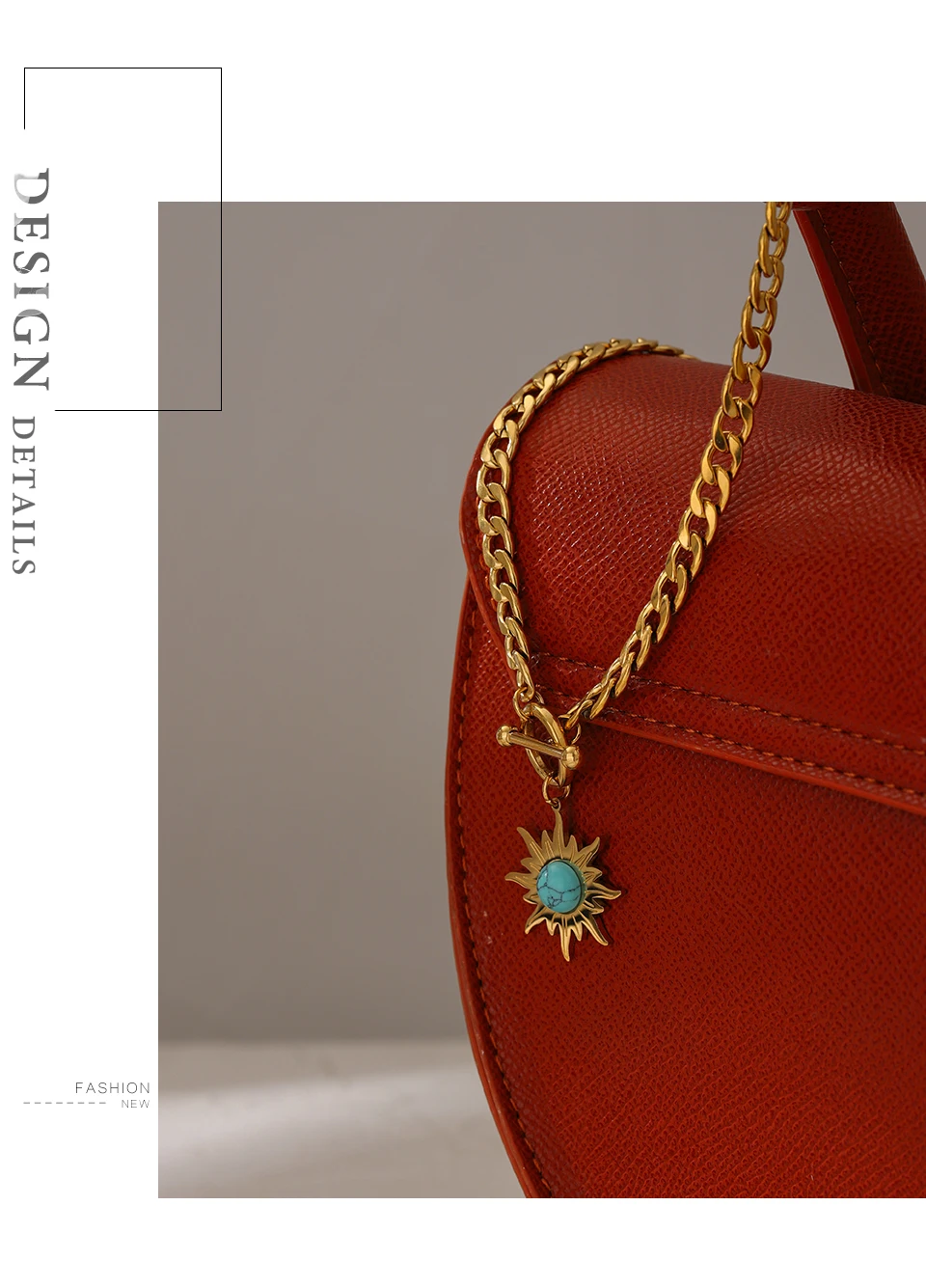 Yhpup Exquisite Sun Flower Pendant Necklace Stainless Steel Golden 18 K Chain Choker Women Necklace Bijoux Femme Accessories