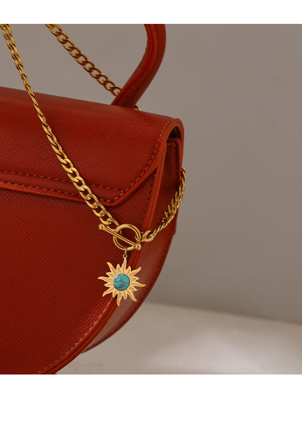 Yhpup Exquisite Sun Flower Pendant Necklace Stainless Steel Golden 18 K Chain Choker Women Necklace Bijoux Femme Accessories