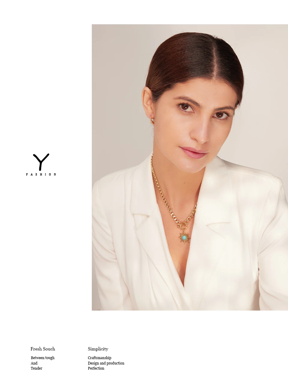 Yhpup Exquisite Sun Flower Pendant Necklace Stainless Steel Golden 18 K Chain Choker Women Necklace Bijoux Femme Accessories