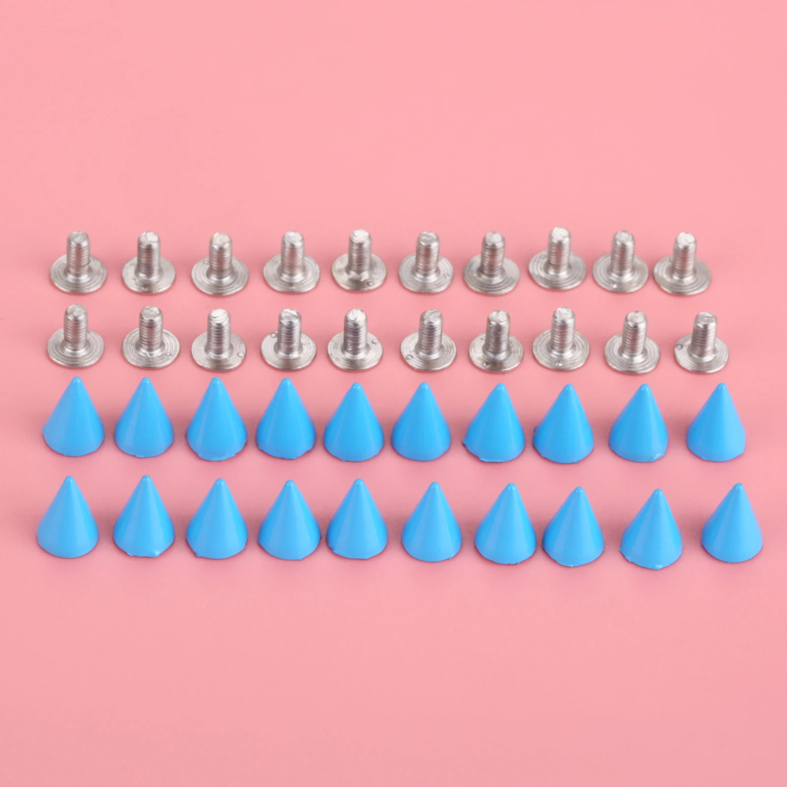 20Pcs Punk Apparel Leather Buckles Metal Screws Knob Tip Rivets Handbag Belt Shoes Crafts Bullet Rivet Stud Spikes DIY Handmade