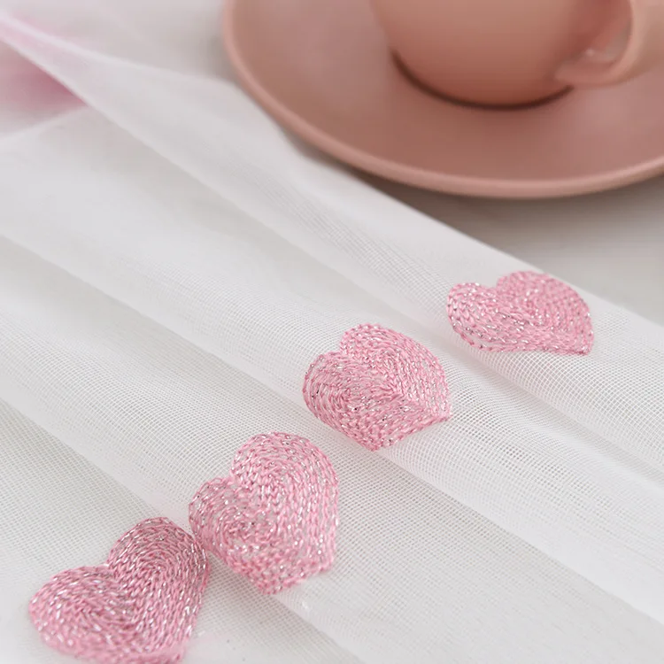 Modern Children Cartoon 3D Heart Sheer Tulle Girls Bedroom Curtains For Finished Living Room Drapes Custom Panel Curtain Cortina