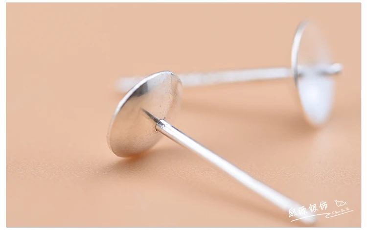 5 pairs of 925 sterling silver semi-finished tray earrings DIY making materials for jewelry accessories for women