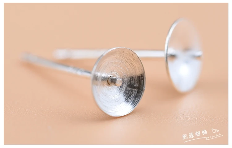 5 pairs of 925 sterling silver semi-finished tray earrings DIY making materials for jewelry accessories for women
