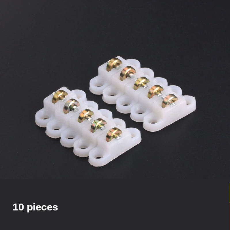 Stainless steel window pulley slot wheels silent Copper u groove track door roller casters sliding glass window Hardware fitting